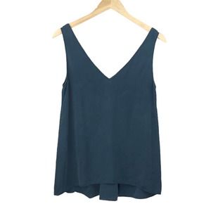 Theory Silk Sleeveless V Neck Blouse Size Small